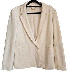 Tahari Ivory Blazer Minimalist Chic Career Wear Work Office Women's Fashion